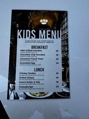 Kids Menu