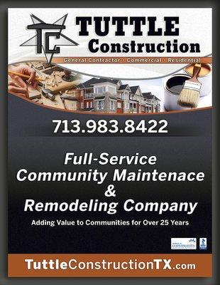 713-983-8422 info@tuttleconstructiontx.com