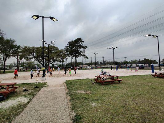 Sand volleyball courts