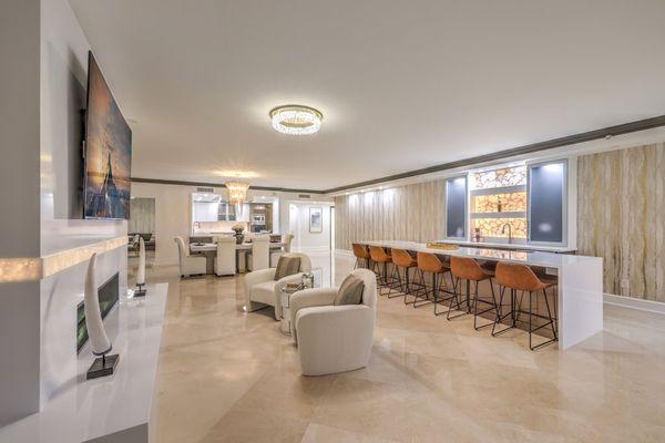 Living room of a condo that was renovated and sold by Derek Parent.