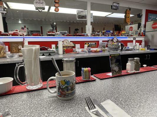 Bar top seating @ Kristi's!