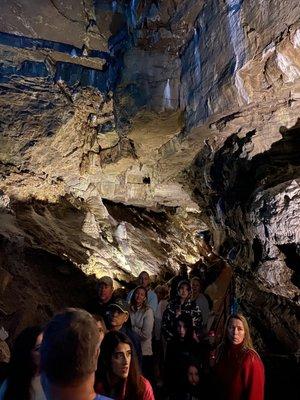 With the cave tour