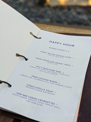 Happy Hour Food Menu