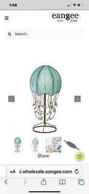 Jellyfish lamp