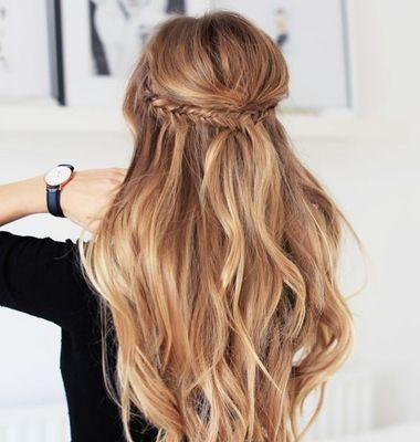 Add Braids to your Blow Dry Bar Blowout for an easy Weekend Look.