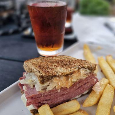 Reuben Sandwich with Crispy Fries!