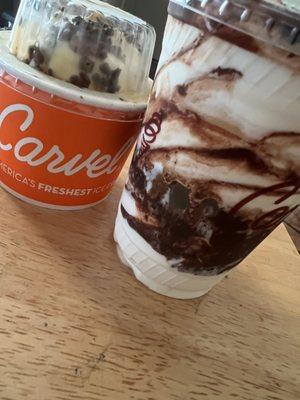 Medium Scooped Ice Cream with butter pecan, chocolate crunchies and caramel  OREO Cookie Sundae Dasher