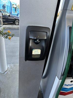 Wow - auto hand sanitizers at each pump!