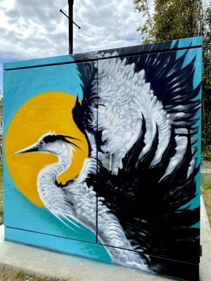 Chris Granillo Art was commissioned to paint a utility box for Parks and Recs Oakland,Ca  2022.