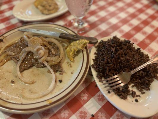 Steak with onion and Moro. Soooooo good.