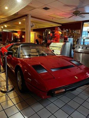 Car in dining room