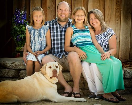 Our favorite family all in braces! (minus Cooper the dog).  Thank you for the lovely picture!