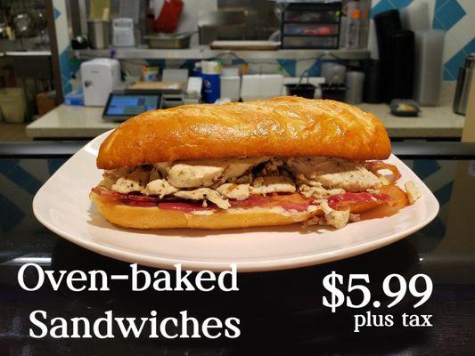 Oven Baked Sandwiches are served daily, 11 am - 2 pm at Market at the Casino!