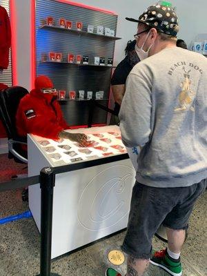 YG signing my bag of YG OG at Store Opening