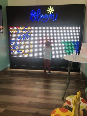 Fun new light wall in the waiting area