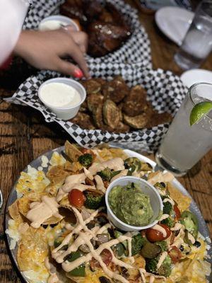 Fried pickles & Chicken wings