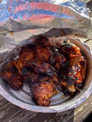 Honey bbq dirty wings