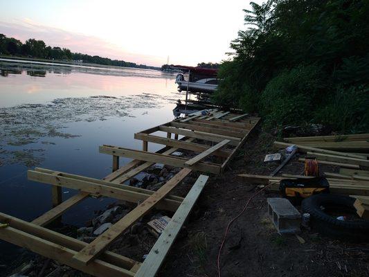 New 60 ft deck build on the river.