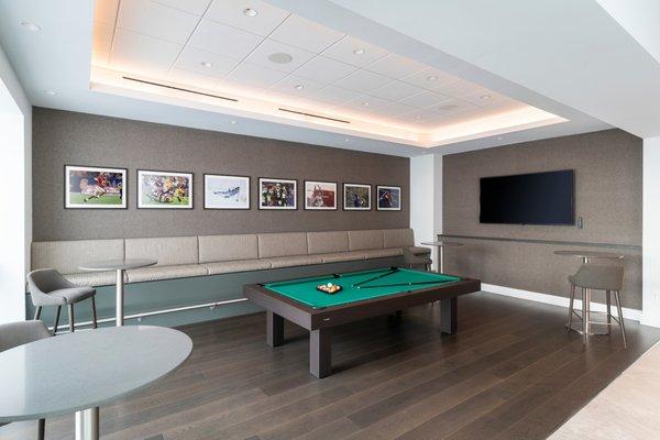 Game room with pool table