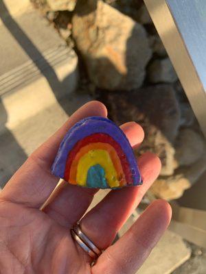 Rock we found on steps.