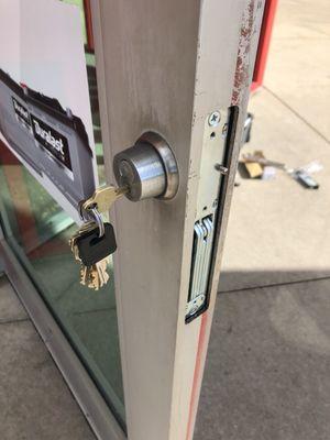 Adams rite bolt system replace and match key to work on the new lock