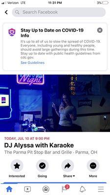 DJ post ad for Karaoke