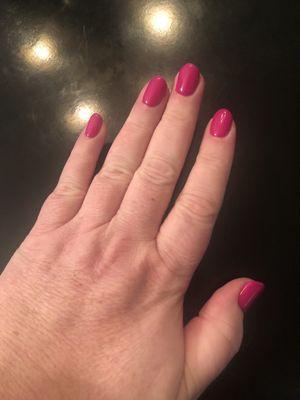 Gel Polish D-74; Gel/Silk Mani by Owner, Nhi, referred by my mom