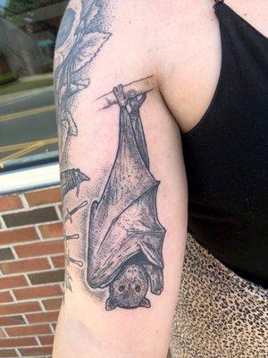 Flying Fox tattoo by Ben Licata @OxbowTattoo