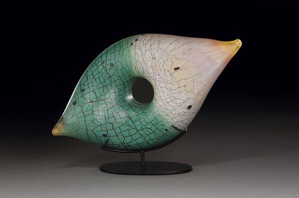 Peter Wright, "Ochre Jade Seed", glass