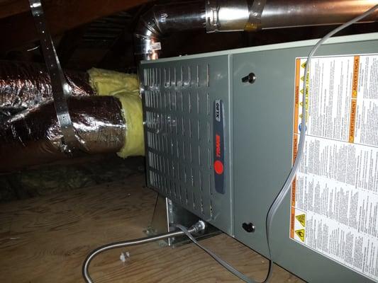 horizontal furnace in attic