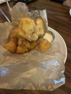 Crispy cauliflower appetizer