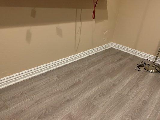 Much better new laminate floor and paint.