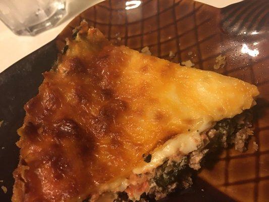 Beef &a Spinach Quiche