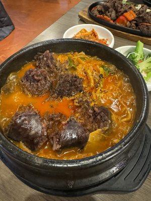 Blood sausage stew S14. Soon Dae Guk (spicy version)