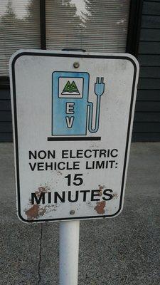 Folks with non-electric vehicles have to make way for electric vehicles.