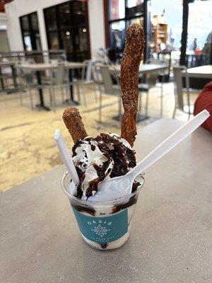 Churro sundae