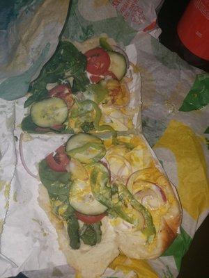 Was supposed to be an oven roasted chicken sub.