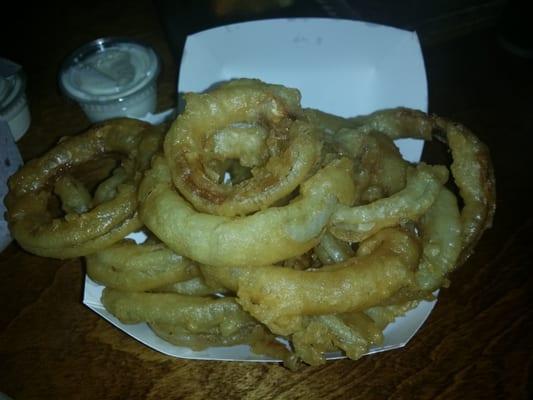 Beer batter onion rings homemade...Yes