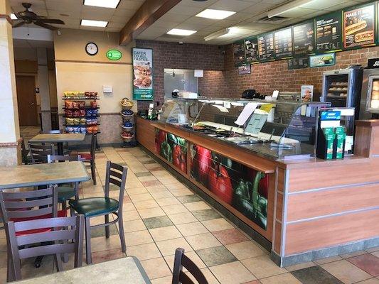 Inside Subway.