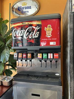 Fountain dispenser of Coke Products.