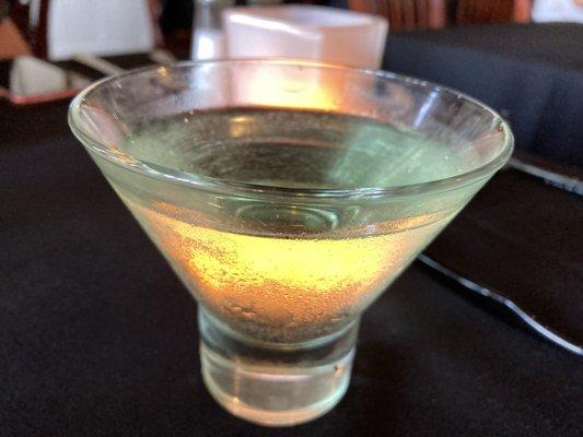 a refreshing martini drink, prepared by the experts at the bar