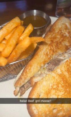 Italian beef grilled cheese delicious