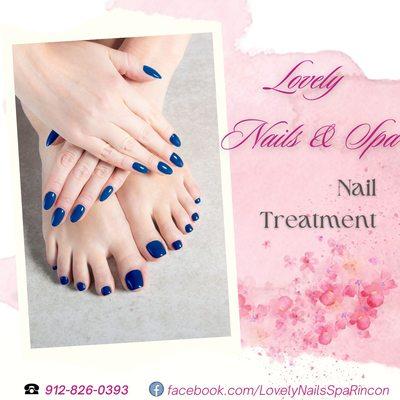 ****Lovely Nails & Spa****
Salon address: 410 S.Columbia Ave Ste J, Rincon, GA 31326.
Call us at  912-826-0393 to make your appointment!