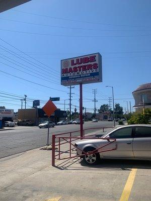 Look for the sign. Best oil change service for your money!