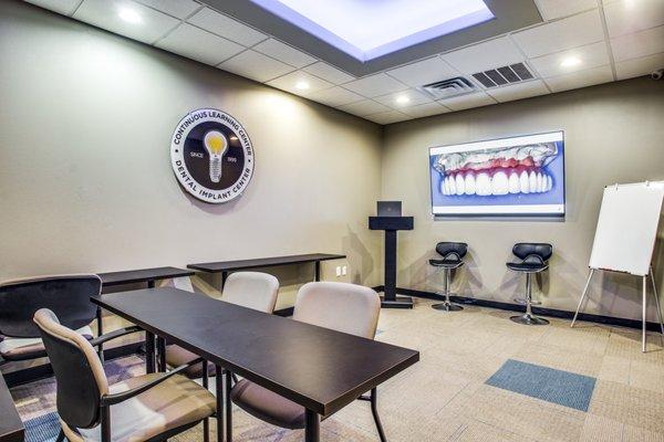 Meeting Room/Where Dr. McFadden teaches other dentists about dental implant treatments