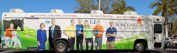 SunCoast Blood Bank Bloodmobiles