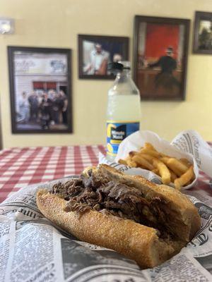 Italian Beef sandwich with fries