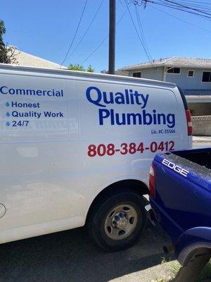 Quality Plumbing coming to our rescue. :)