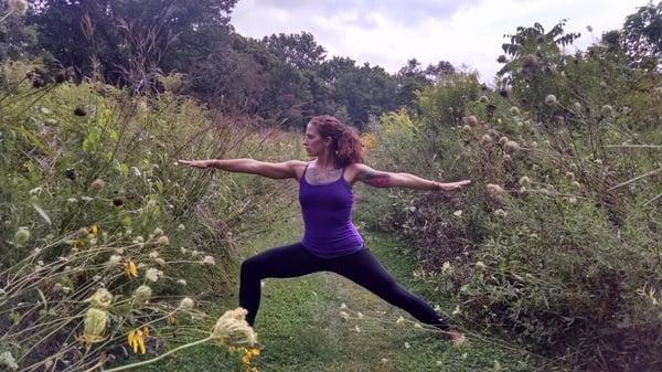 Find the warrior within. Warrior II pose (Virabhadrasana II)