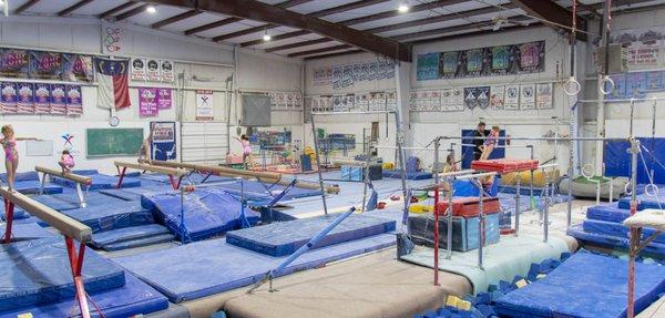 A view of the back of Zenith Gymnastics